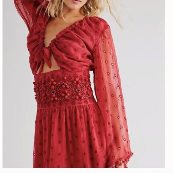 Free People Red Mini Dress - Picture 13 of 14